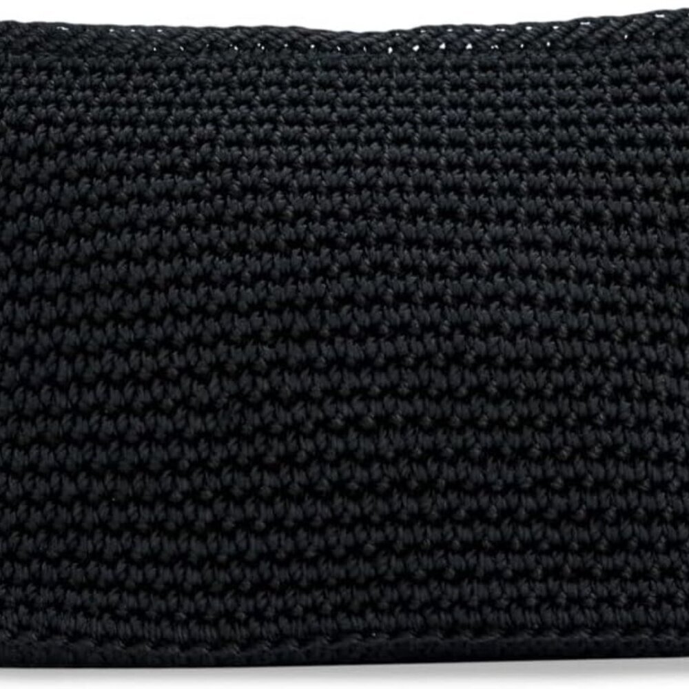 Essential Pouch Leather Women Recycled Polyester Lined Vegan Black